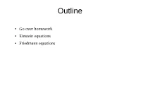 Einstein and Friedmann Equations