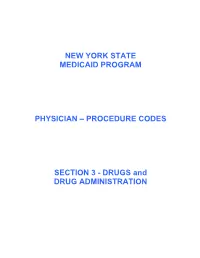 Procedure Codes, Section 3