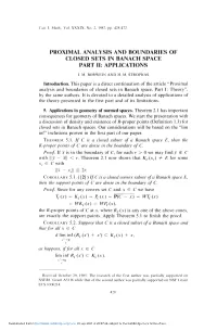 Proximal Analysis and Boundaries of Closed Sets in Banach Space Part Ii: Applications