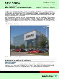 Shure Incorporated Audio Electronics – R&D, Production Testing Soundcheck™, Microphones, Calibrators