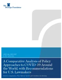 A Comparative Analysis of Policy Approaches to COVID-19 Around the World, with Recommendations for U.S