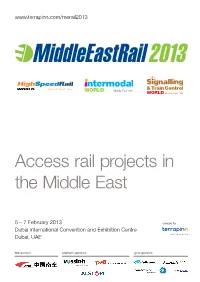 Access Rail Projects in the Middle East