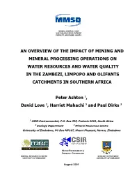 An Overview of the Impact of Mining and Mineral