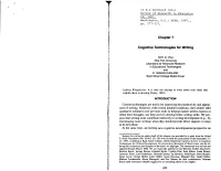 Chapter 7 Cognitive Technologies for Writing