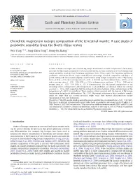 Chondritic Magnesium Isotopic Composition of the Terrestrial Mantle: a Case Study of Peridotite Xenoliths from the North China Craton
