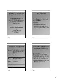 Demutualization of Life Insurers Method of Analysis