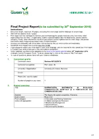 Final Project Report
