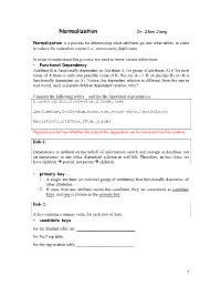 Normalization Dr