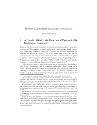 Reverse Engineering Epistemic Evaluations