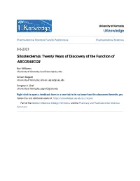 Sitosterolemia: Twenty Years of Discovery of the Function of ABCG5ABCG8