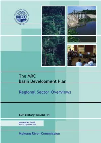 The MRC Basin Development Plan Regional Sector Overviews