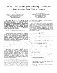 Building and Utilizing Linked Data from Massive Open Online Courses