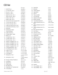 CD List, No Songs