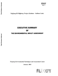 Executive Summary of the Environmental Impact Assessment
