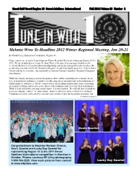 Fall 2011 Volume 26 Number 2 Fall 2011 Tune in with Ten Page