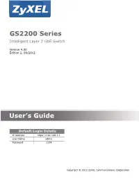 GS2200 Series User's Guide