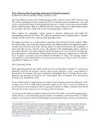 Policy Memo for Slum Upgrading and Long-Run Urban Development1 by Mariaflavia Harari and Maisy Wong2 (February 2020)