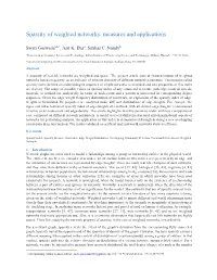 Sparsity of Weighted Networks: Measures and Applications
