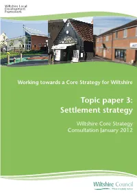 Topic Paper 3: Settlement Strategy