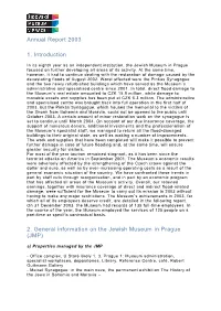 Annual Report 2003 1. Introduction 2. General Information on the Jewish