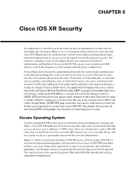Cisco IOS XR Security