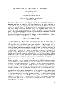 Court of Arches Lecture
