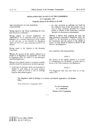 Fixing the Amount of the Subsidy on Oil Seeds