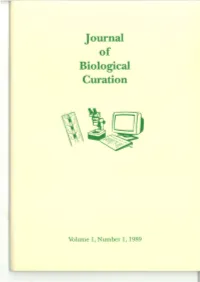 Journal Biological Curation