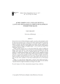 Language Ideologies in Corpus Development for Revived Manx