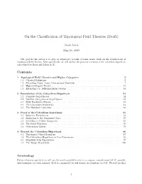 On the Classification of Topological Field Theories