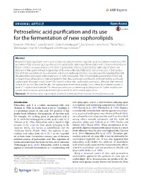 Petroselinic Acid Purification and Its Use for the Fermentation of New Sophorolipids Elisabeth I