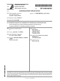 Pyrethroid Compound and Composition for Controlling Pest