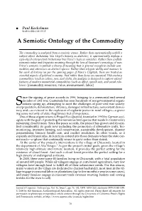 A Semiotic Ontology of the Commodity