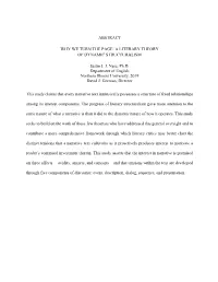 Abstract Why We Turn the Page: a Literary Theory Of