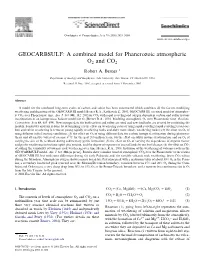 GEOCARBSULF: a Combined Model for Phanerozoic Atmospheric O2 and CO2