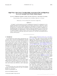 High-Water Alerts from Coinciding High Astronomical Tide and High Mean Sea Level Anomaly in the Paciﬁc Islands Region