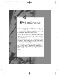 Ipv6 Addresses