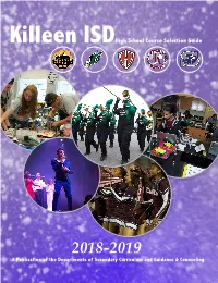 Killeen Isdhigh School Course Selection Guide