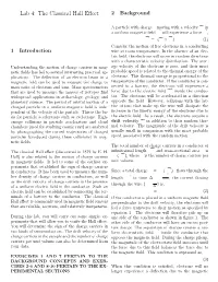 Lab 4: the Classical Hall Effect