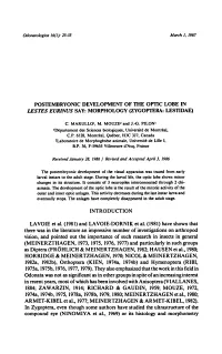 Lestidae) , (1981) and Impressive Number Of