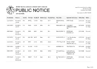 Public Notice &gt;&gt; Licensing and Management System Admin &gt;&gt;