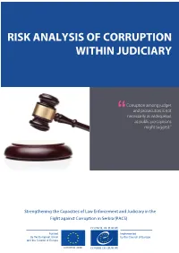 Risk Analysis of Corruption Within Judiciary