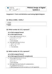 TFE4141 Design of Digital Systems 1
