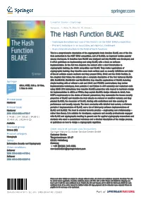The Hash Function BLAKE