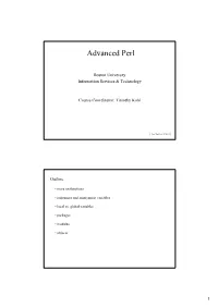 Advanced Perl