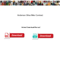 Anderson Silva Nike Contract