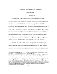 Foreign Law, Integrity and the 9Th Amendment