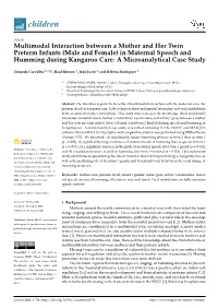 Multimodal Interaction Between a Mother and Her Twin Preterm Infants