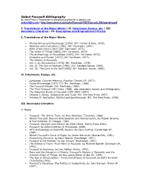 Select Foucault Bibliography