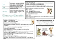Use This Knowledge Organizer to Become an Expert in Our Topic!